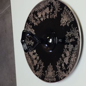 Metal enamel serving plate